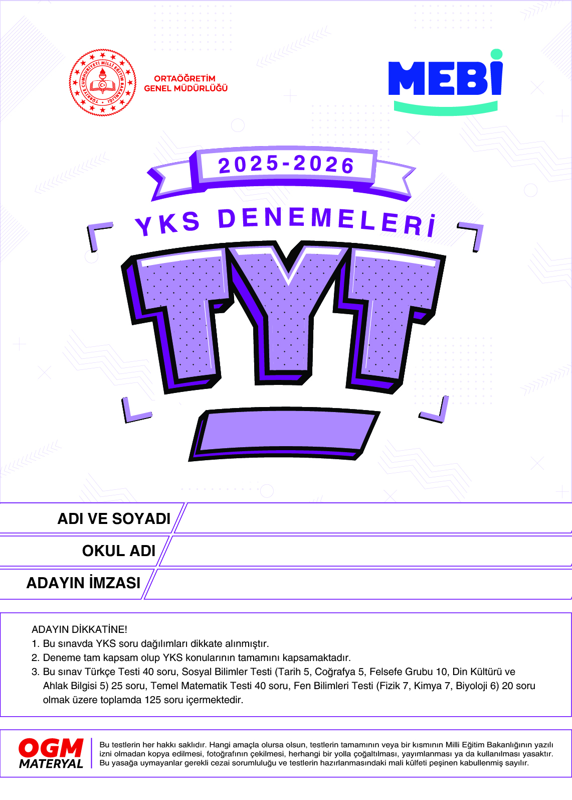 YKS ve LGS Denemeleri